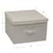 Household Essentials Canvas Storage Box with Lid